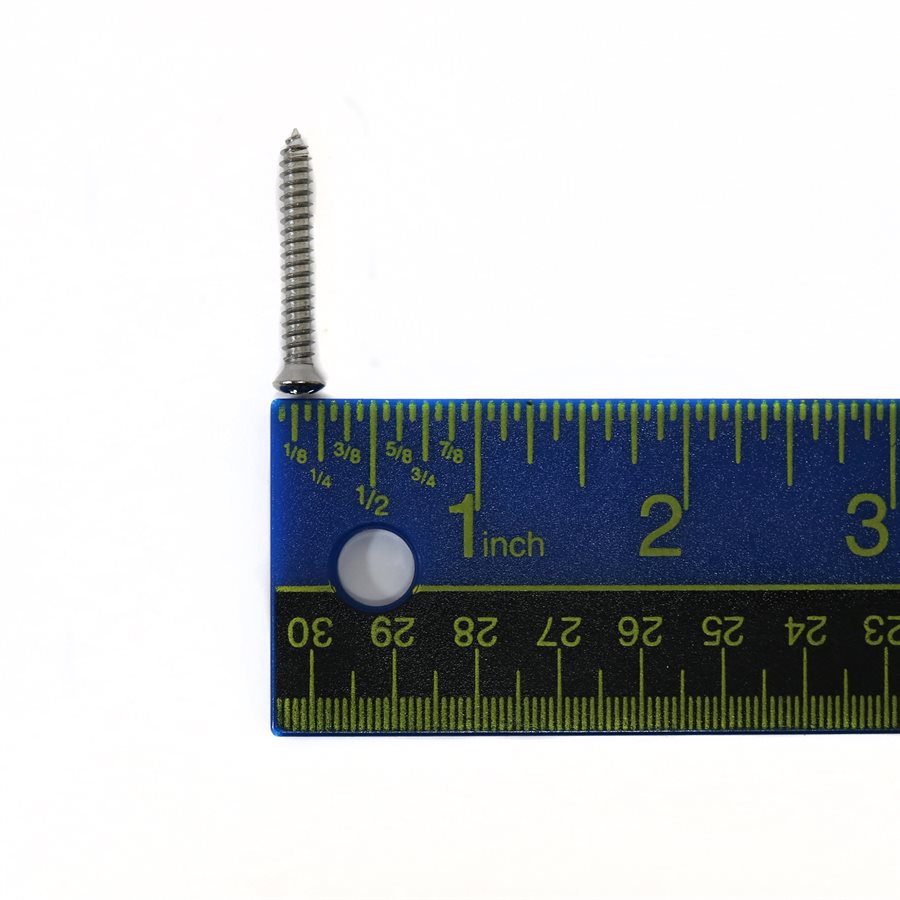 thumbnail image 2 of #8 X 3/4 Inch Phillips Oval Head Tapping Screws - Chrome Finish (100 Pack) 2 of 13