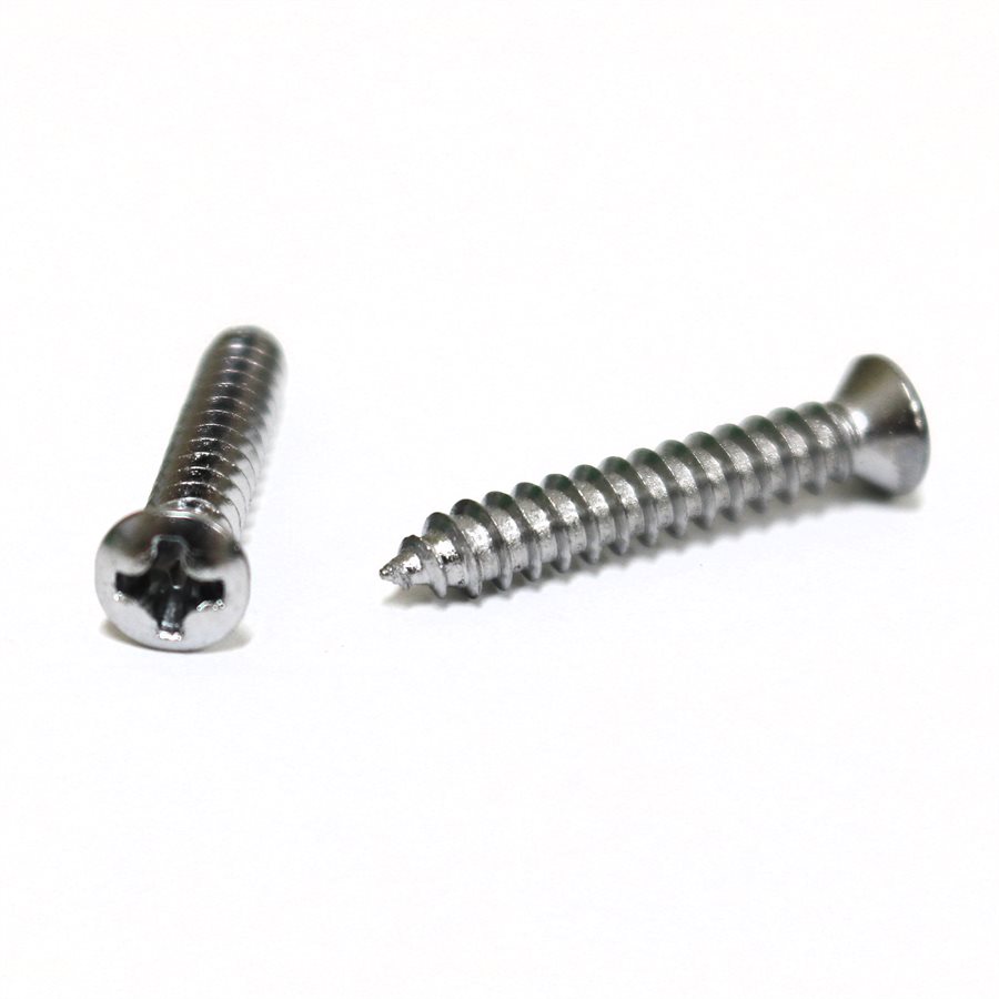 Gm chrome phillips head trim screw #8 X 1" #6 head 1/2" loose washer 