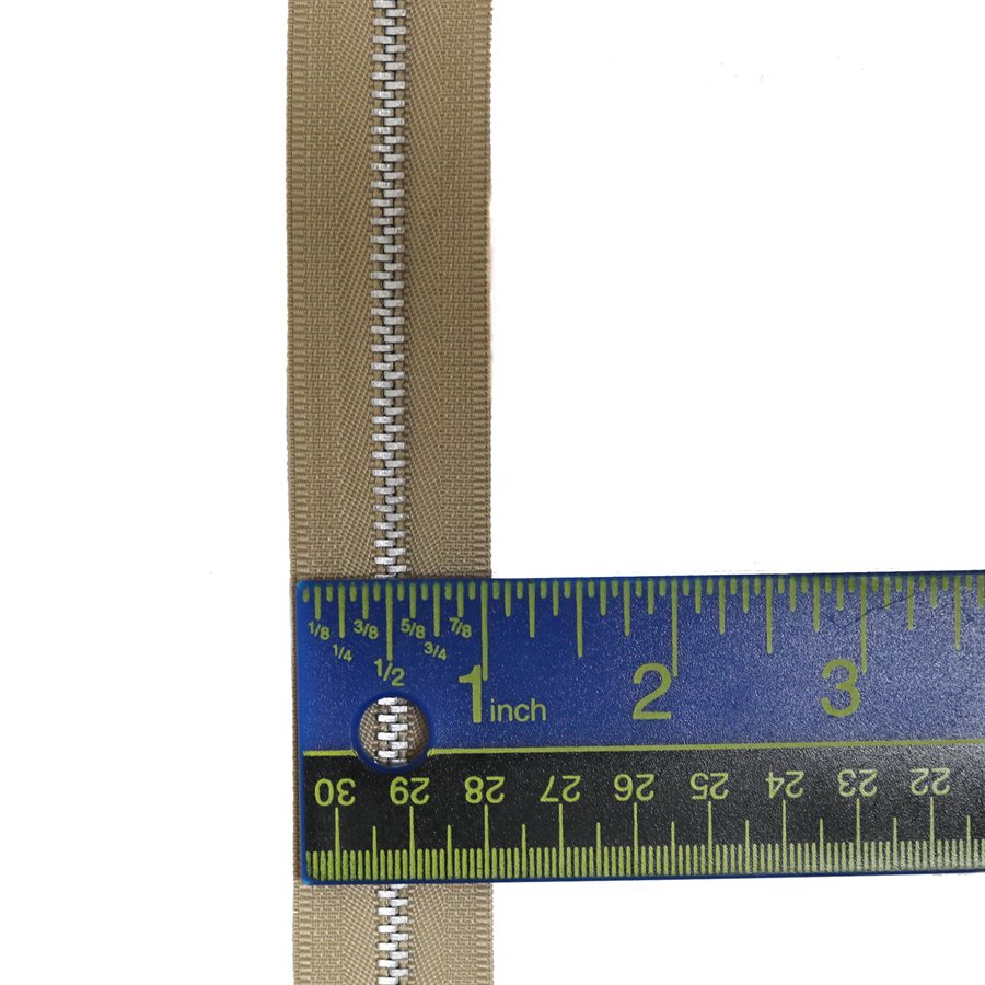 Aluminum Zipper #4 Chain Beige