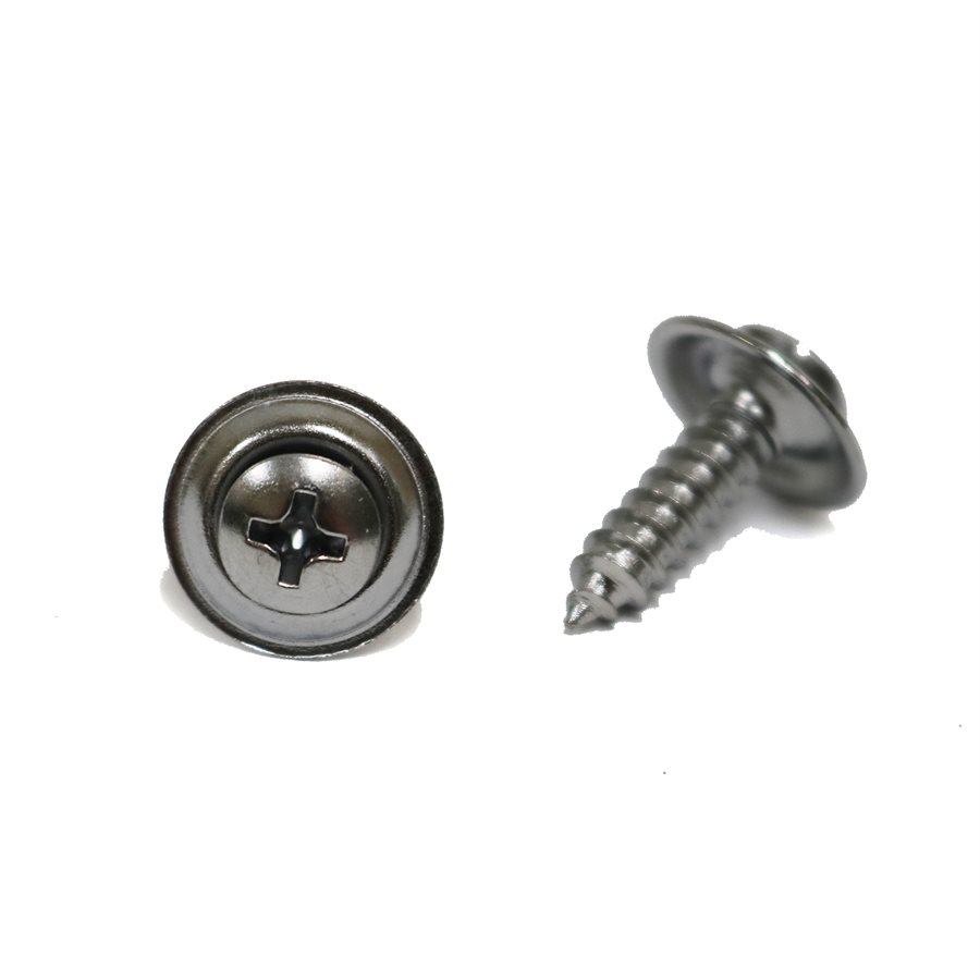 Lexar Industrial 1000pc #10-32 X 3/8 Phillips Pan Head SEMS Screws With Captive Washer - Zinc Plated Steel