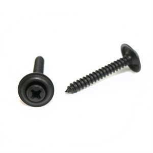 Phillips Oval Head Sems Tapping Screws w/ Countersunk Washer #8 x 1 1/4" w/ #6 Head Black