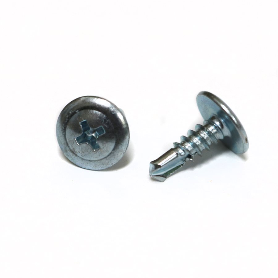 Phillips Washer Faced Trim Screw - #8 Diameter; 1 Length; Phillips Drive; Washer Faced Head; Steel; Special Black Finish; Sheet Metal Screw (100 per pack