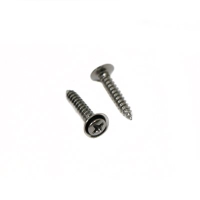 Phillips Oval Head Sems Tapping Screws w/ Flush Washers #8 x 7/8" Chrome