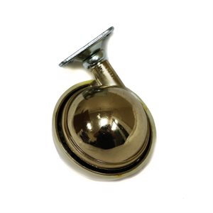 Brass Plated Soft Tread Ball Caster 2" w/ Mounting Plate DISCONTINUED