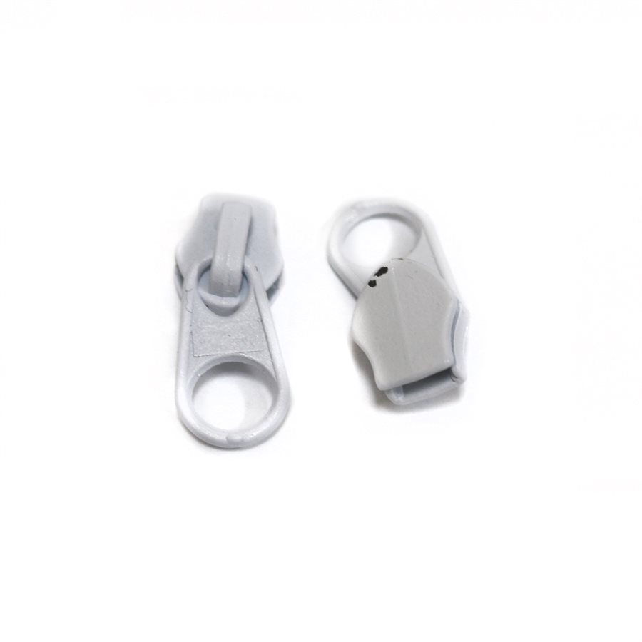 Coil Zipper 5 Single Pull Slides White