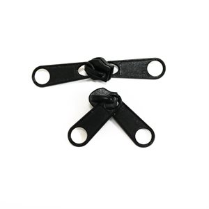 Coil Zipper #5 Double Pull Slides Black