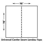 Center Seam Universal Landau Top Elk Silver Metallic