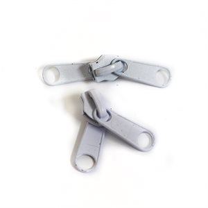 Coil Zipper #10 Double Pull Slides White