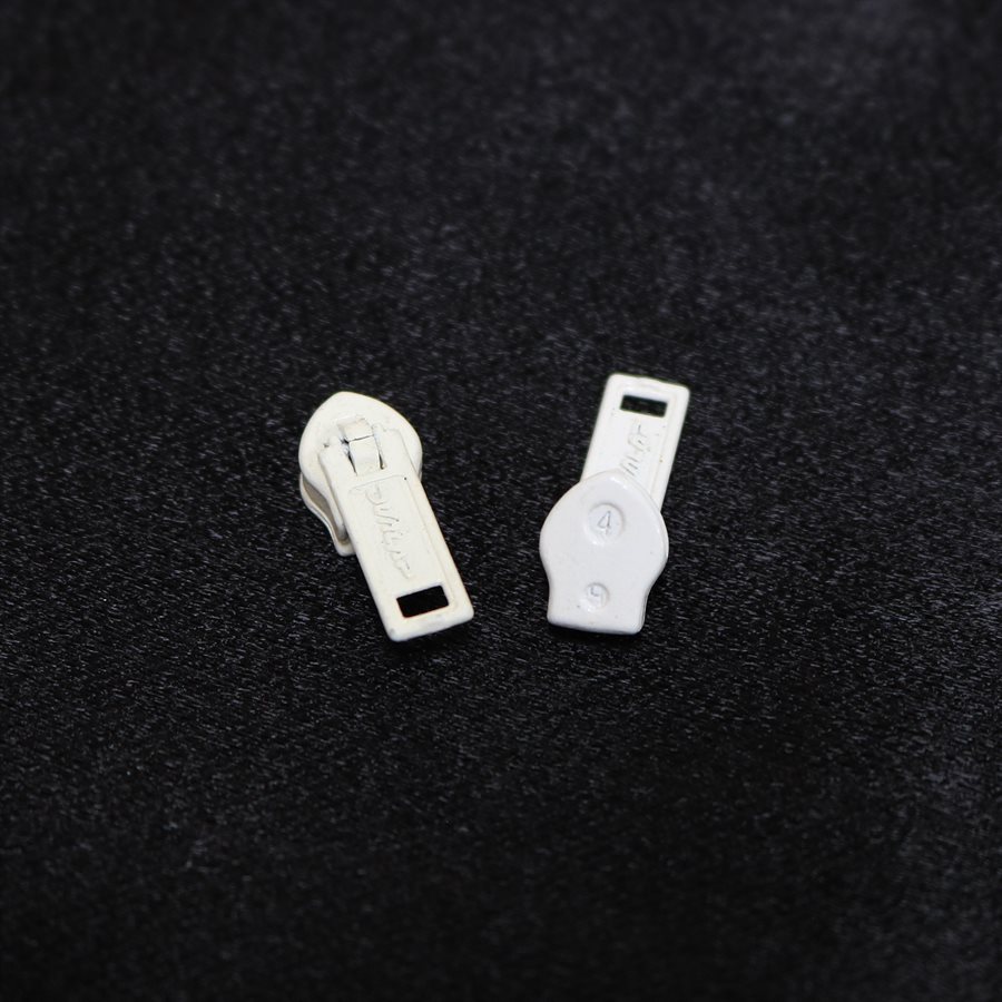 Coil Zipper 4.5 Single Pull Slides White