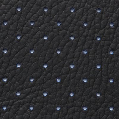 Sample of Phantom Perforated Automotive Vinyl Black/Blue