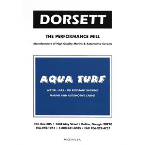 Aqua Turf Marine Carpet Sample Card