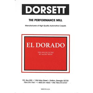 El Dorado Cutpile Carpet Sample Card