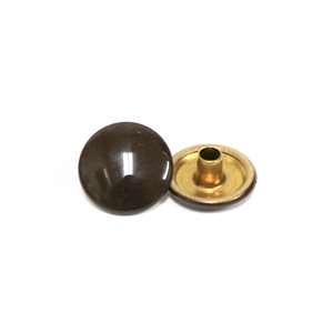 Enamel Fastener Buttons 1/4" Bay Brown DISCONTINUED