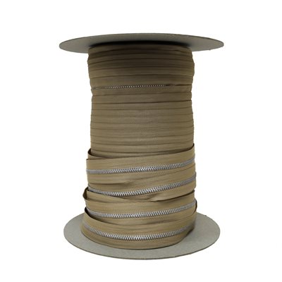 Aluminum Zipper #4 Chain Beige