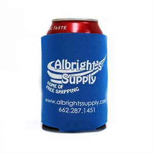 Albright's Supply Premium Foam Can Cooler Blue